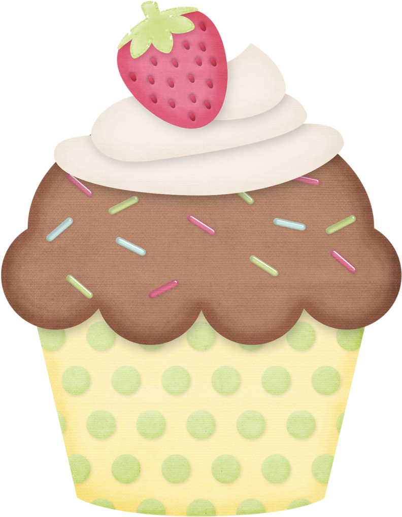 Cute Cliparts ❤ Cupcake Ch - Cupcake (798x1024), Png Download