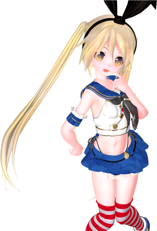 Shimakaze - Mmd Shimakaze (900x900), Png Download
