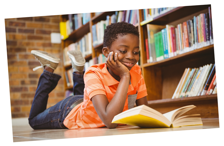 Early Reading Books - Kid Reading (734x480), Png Download