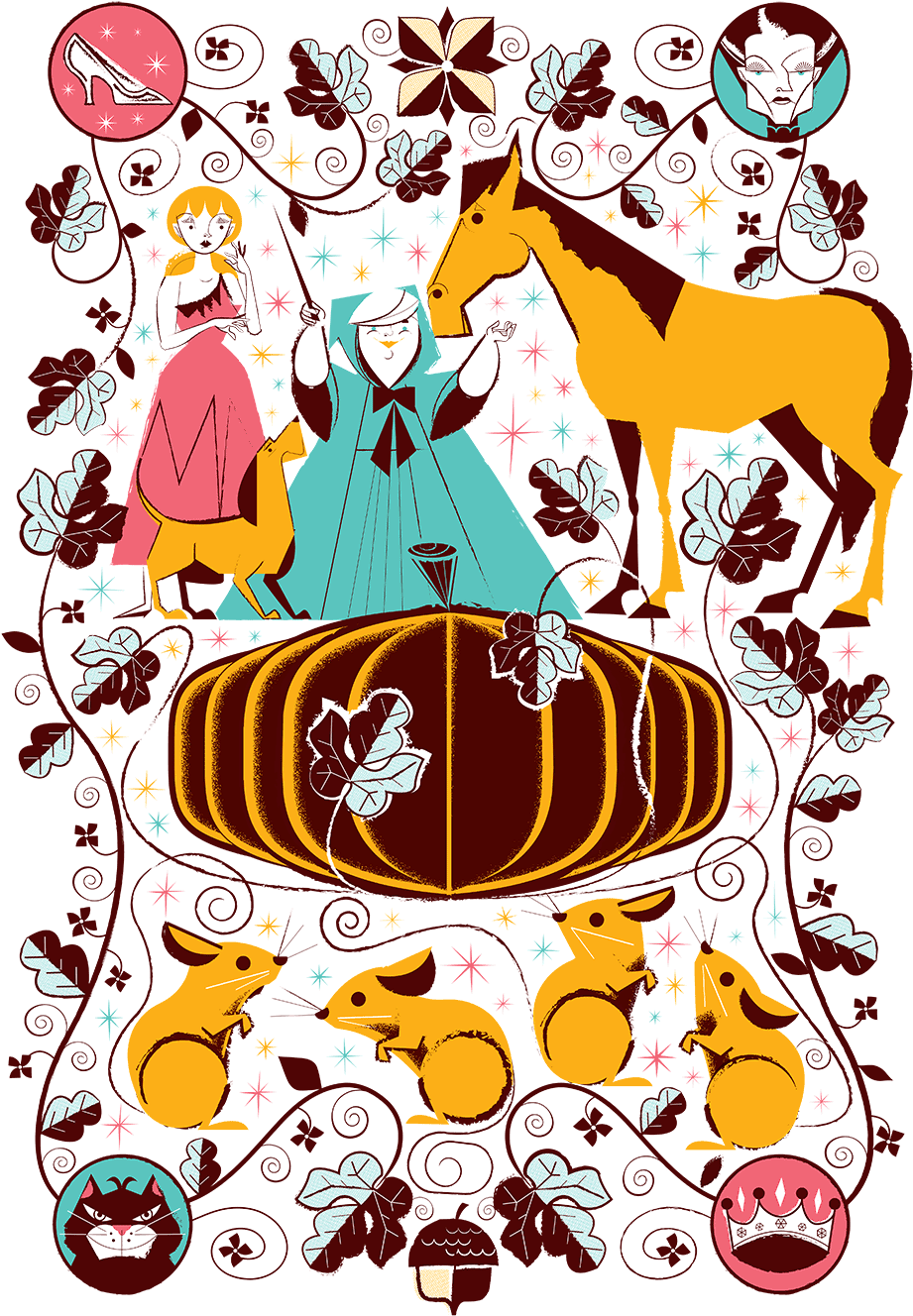 Interesting Illustration Based Off Of Cinderella - The Walt Disney Company (1000x1336), Png Download