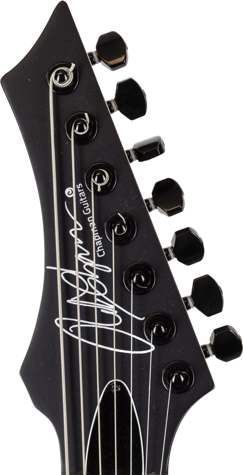 Who Designs Chapman Guitars - 7 String Guitar Reverse Headstock (500x974), Png Download
