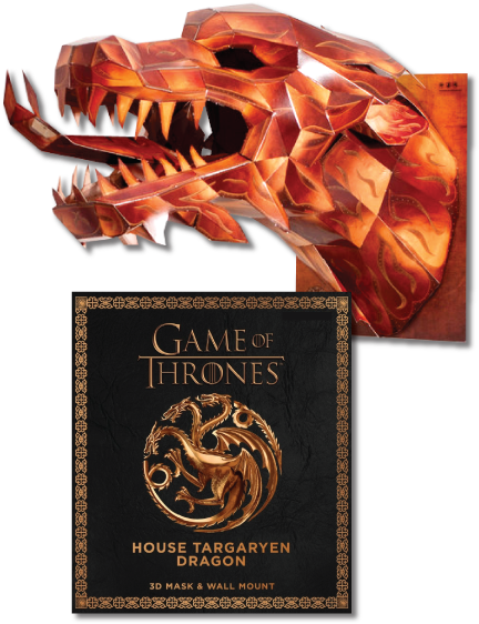 -66% - Game Of Thrones Mask: House Targaryen Dragon (paperback) (625x625), Png Download