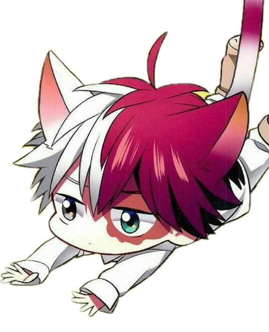 Report Abuse - Todoroki Shouto Fanart Neko (536x660), Png Download