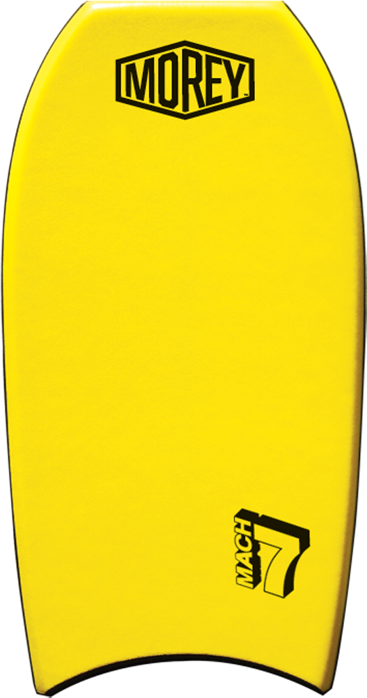 90115 Morey2014 Mach7 Yellow Deck Unnamed - Bodyboard Mach 7 (614x1050), Png Download