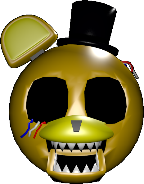 Golden Freddy Head V1 - Smile (800x600), Png Download
