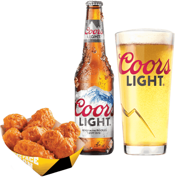 00 For Coors Light® And Any Food Item - Coors Light 12 Oz Bottle (584x600), Png Download