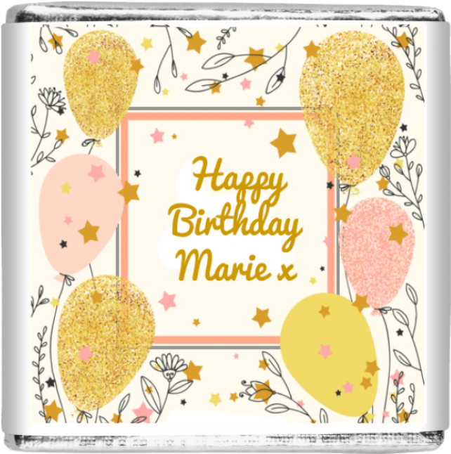 25 X Happy Birthday Gold & Pink Balloons - Expense Log Book: The Best Spending Log Book To Business (800x800), Png Download