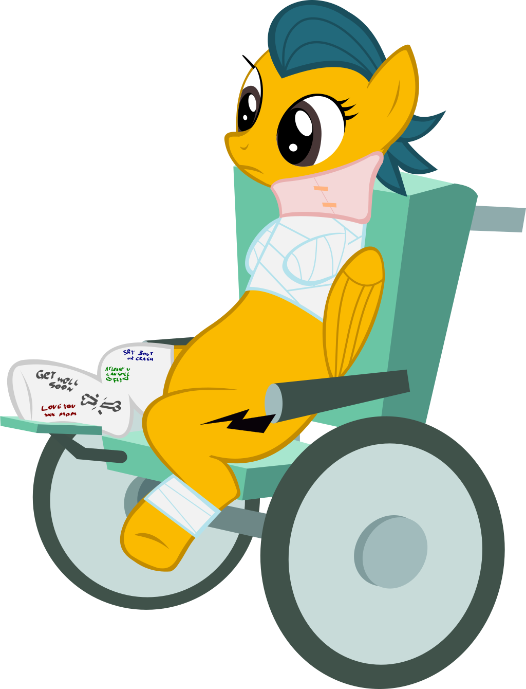 Nursey, Bandage, Cast, Derpibooru Exclusive, Hospital, - Portable Network Graphics (1024x1340), Png Download