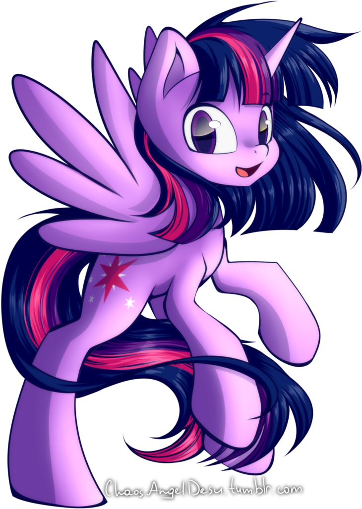 Twilight The Alicorn By Chaosangeldesu Magic Team, - Mlp Twilight Sparkle Transparent Drawing (752x1063), Png Download