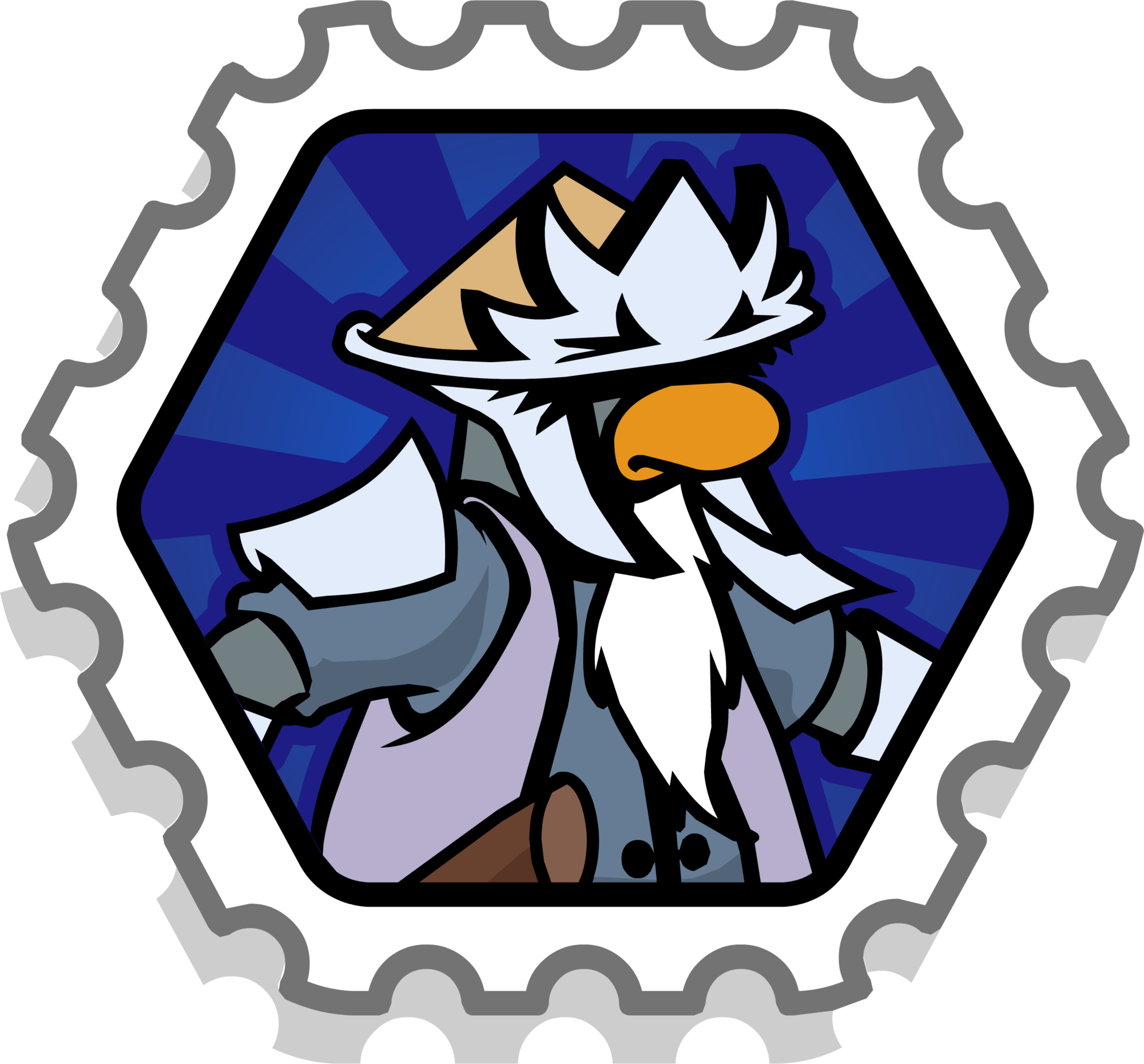 Club Penguin Ace Pilot Stamp (2000x1860), Png Download
