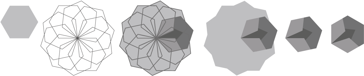The Brand Logo Is Made Of Rotated Hexagons To Form (1189x264), Png Download