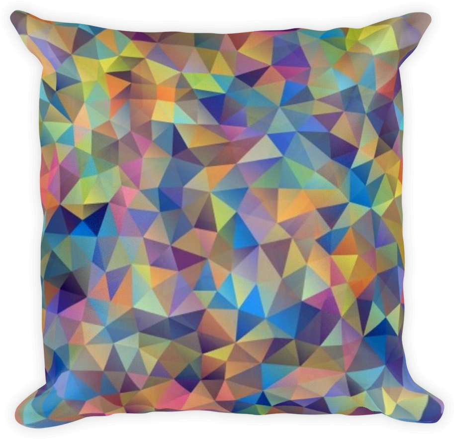 Abstract Colorful Triangles Background (1000x1000), Png Download