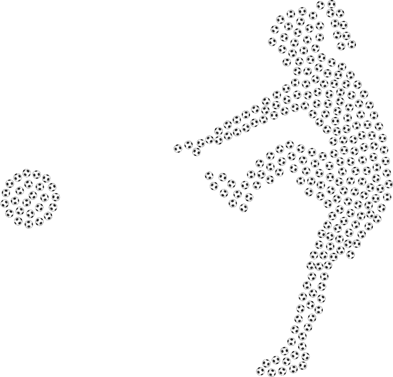 Girl Kicking Soccer Ball Silhouette Balls - Ball (783x750), Png Download