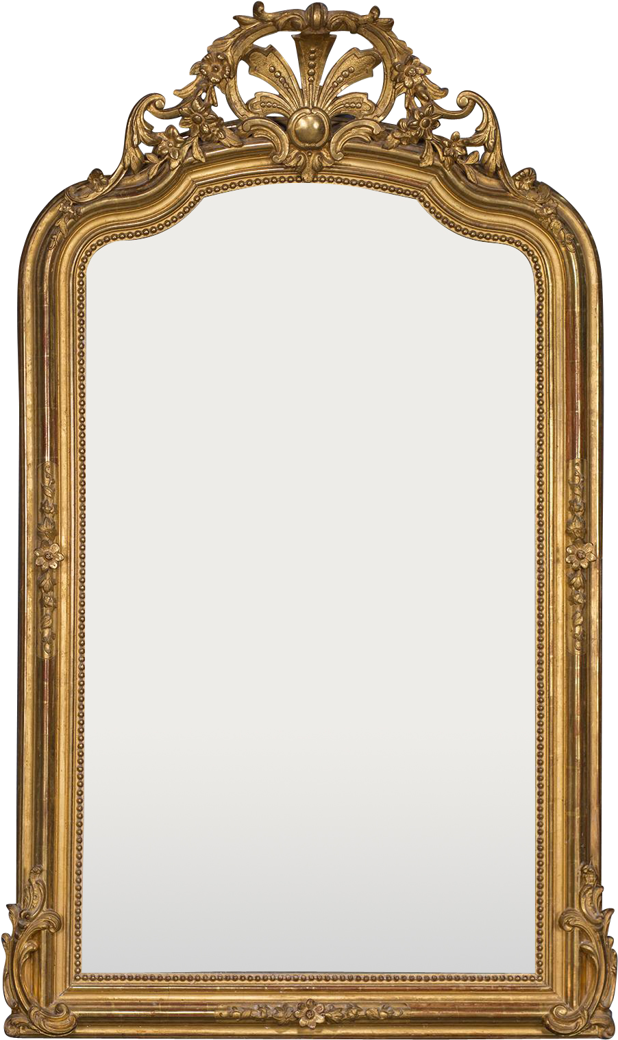 Antique French Régence Style Gold Leaf Mirror Circa (1517x1517), Png Download