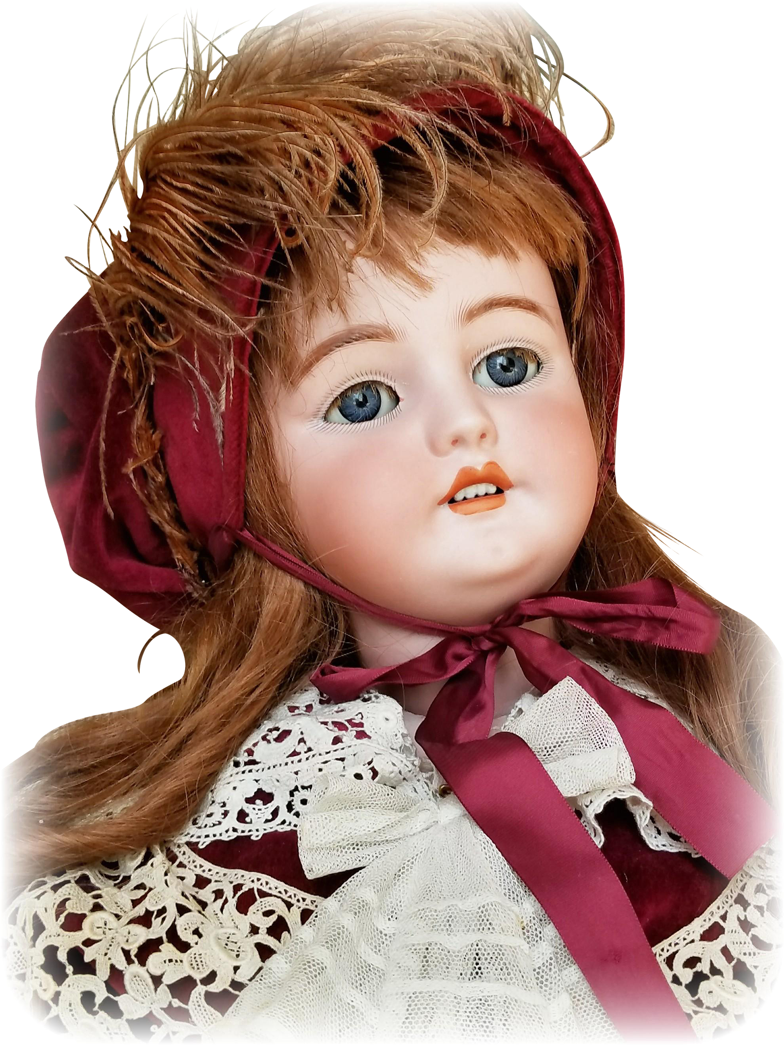 Gorgeous Life Sized Antique Simon Halbig Bisque Doll - Doll (2048x2048), Png Download