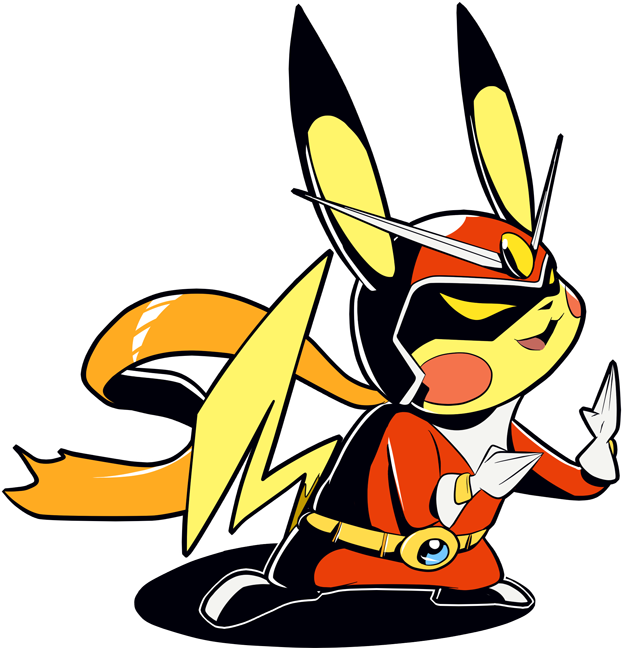 Pika A Go Go - Cartoon (623x648), Png Download