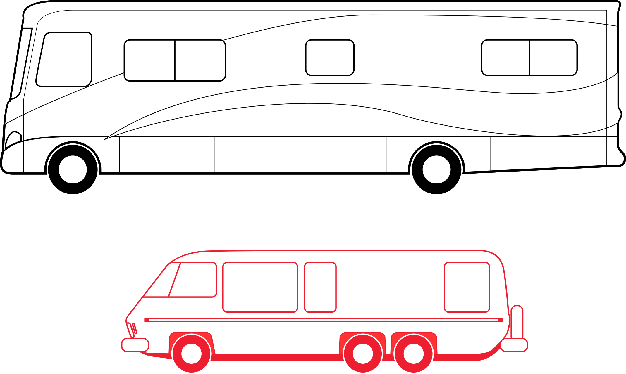 This Free Icons Png Design Of Two Motorhomes (2140x1280), Png Download