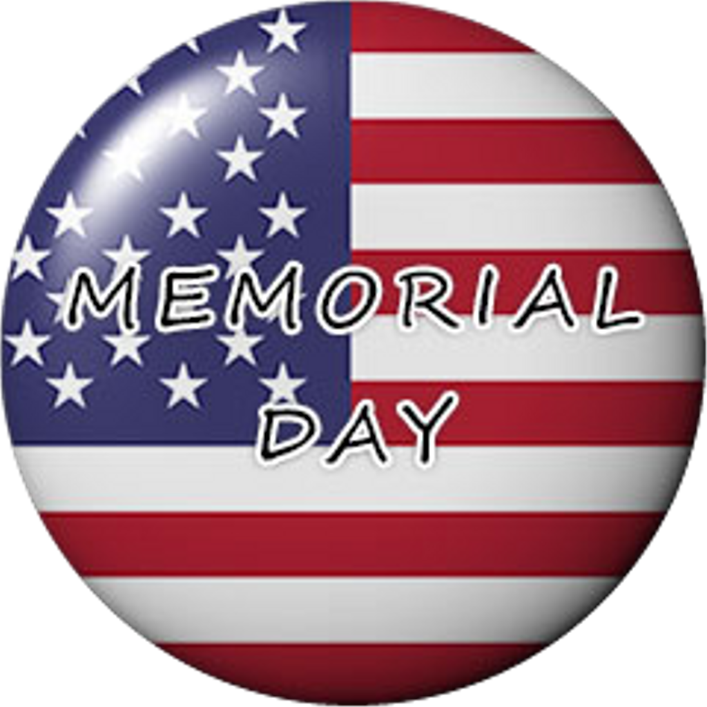 Button Pin Flag Memorialday Usaflag (1024x1024), Png Download