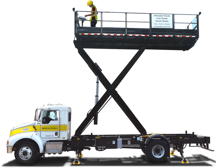 Tma Scissor Truck Features - Scissor Lift Truck (900x724), Png Download
