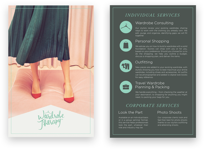 Wardrobe Therapy Brochure Design - Design (816x700), Png Download