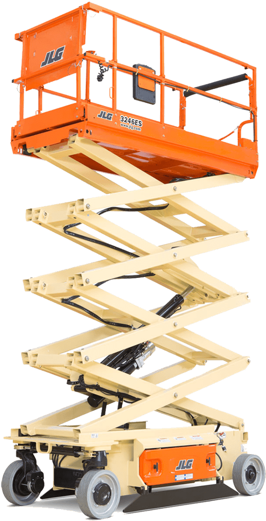 Stevenson Crane- Jlg 3246es Electric Scissor Lift Height - Jlg 2646es Scissor Lift Access Platform (615x1055), Png Download