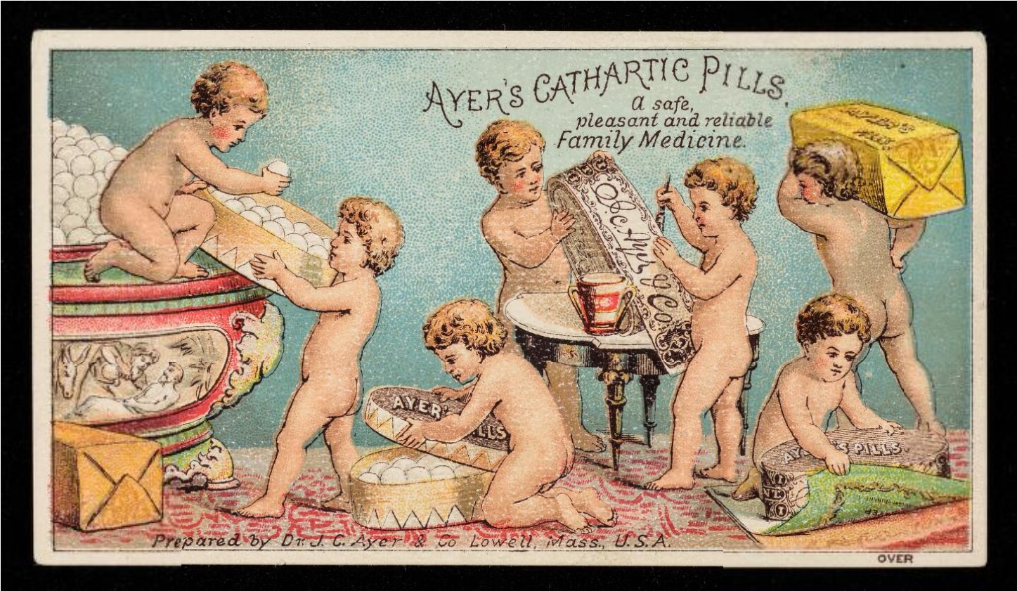 Ayer's Cathartic Pills - 3drose Ayers Cathartic Pills Family Medicine Babies (1605x953), Png Download
