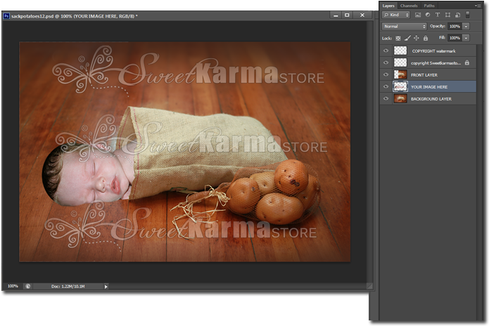 *clearance* Newborn Sack Of Potatoes - Potato (700x505), Png Download
