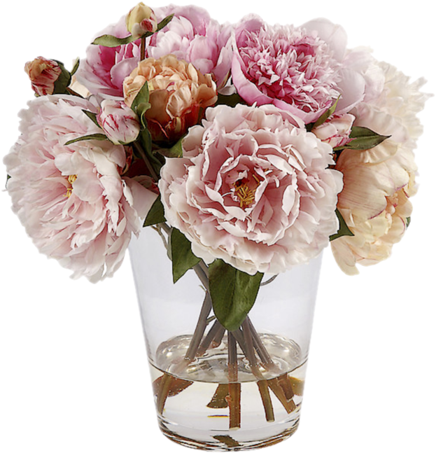 Publicat De Eu Ciresica La - Jane Seymour Botanicals Peonies In Multicolor Glass (650x650), Png Download