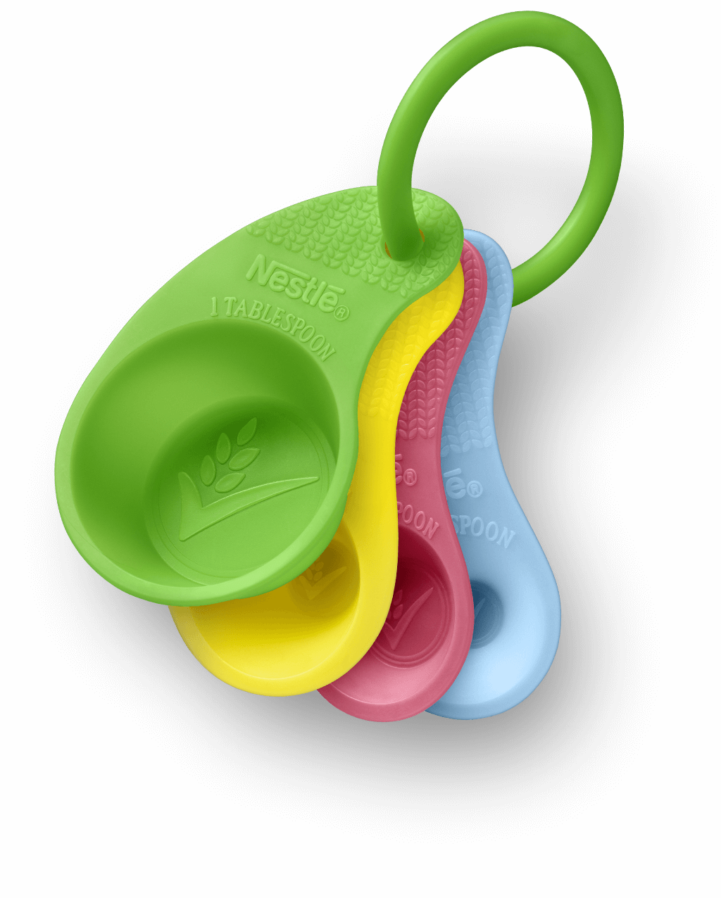 Four Nestlé Cereals Measuring Spoons In Different Sizes - Plastic (1024x1276), Png Download