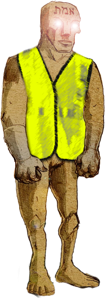 Post - Golem Of Prague (355x958), Png Download