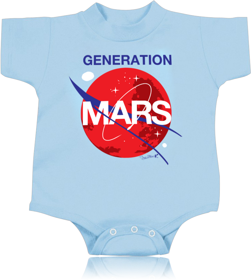 Children's Generation Mars Rompers/onesie - Get Your Ass To Mars Nasa Long Sleeve (950x950), Png Download