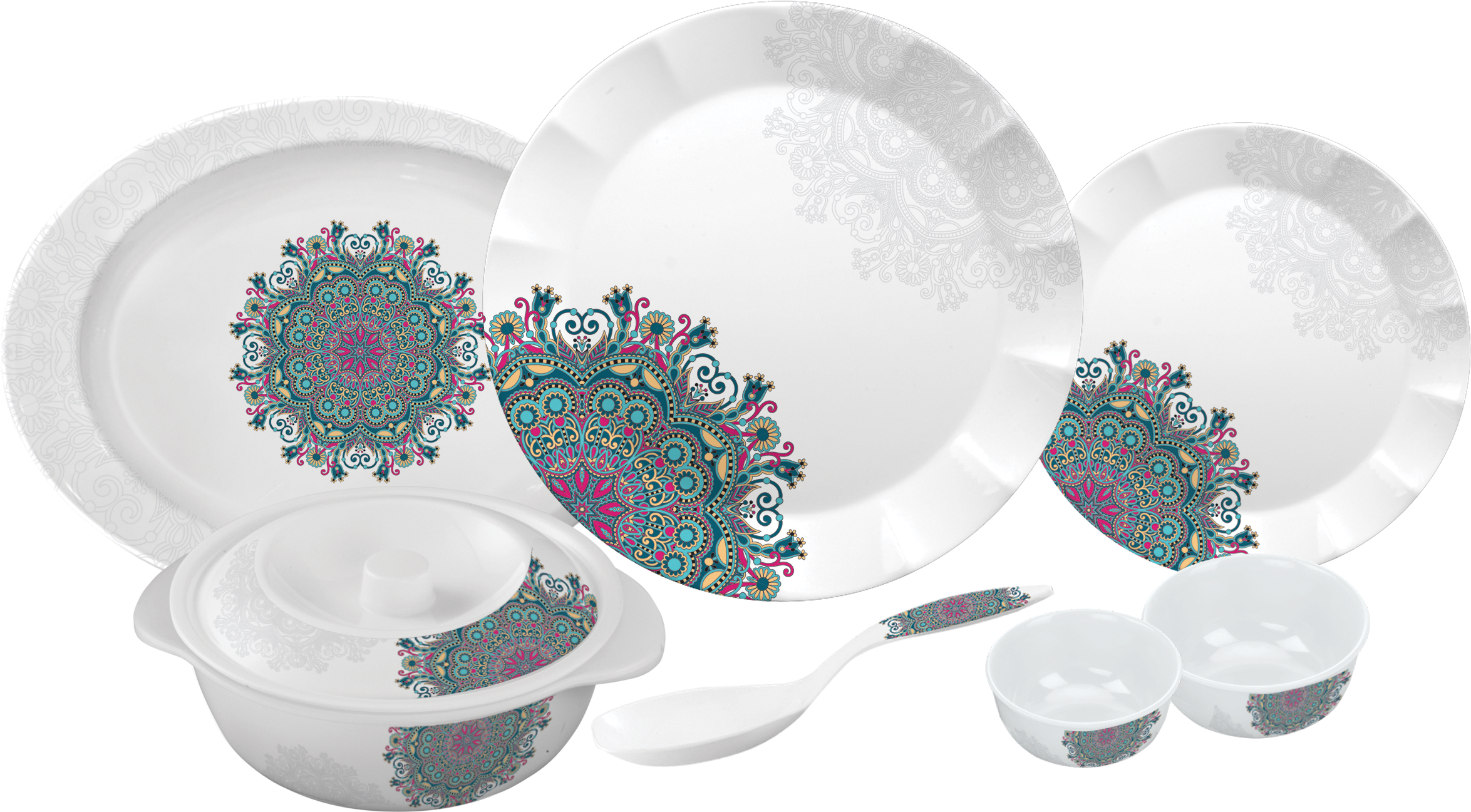 Servewell Dinner Set 31 Pcs (2418x1531), Png Download