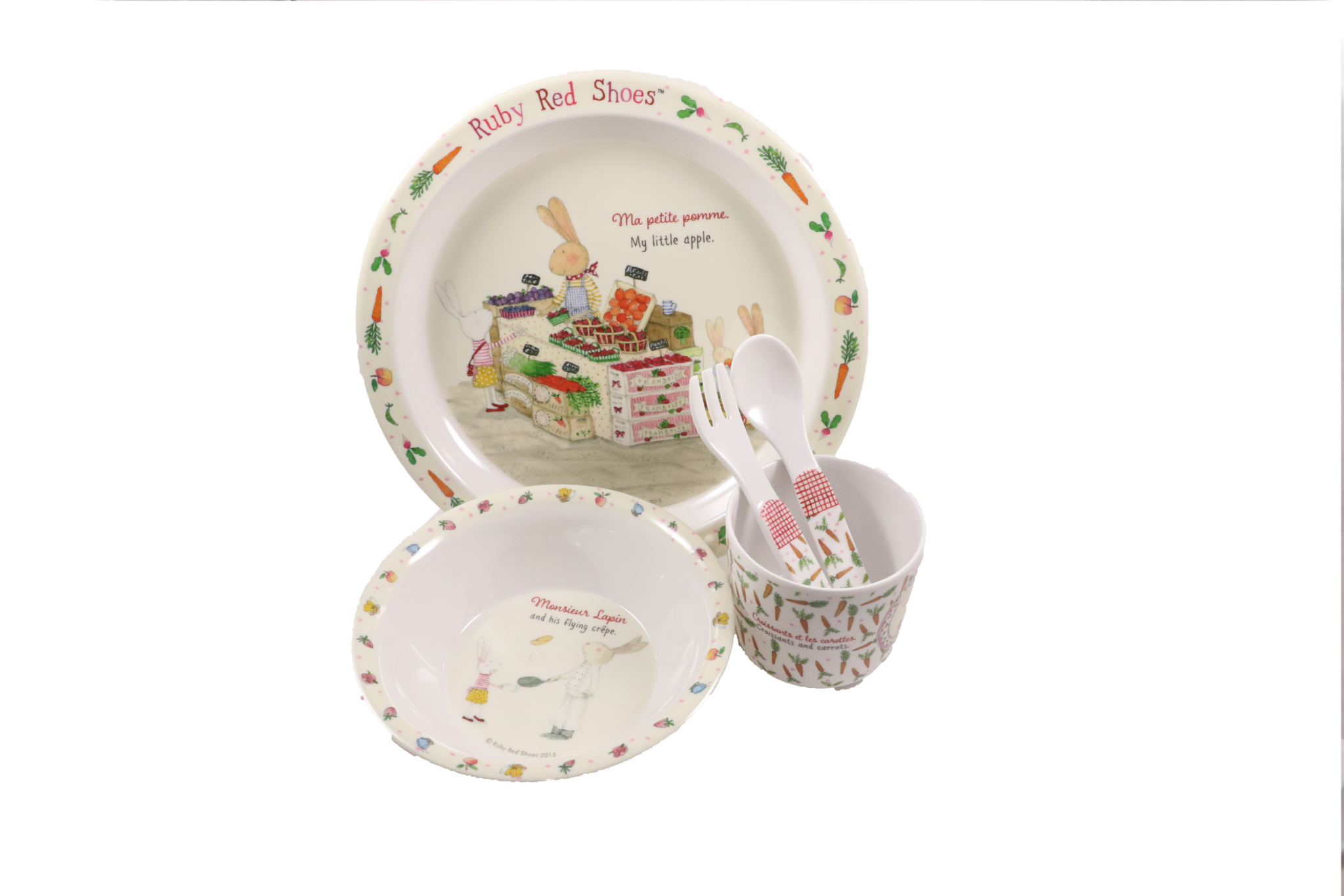 Ashdene Ruby Red Shoes Kids Dinner Set - Ashdene Ruby Goes To Paris Kids' Mealtime Set 5pce (2047x1365), Png Download