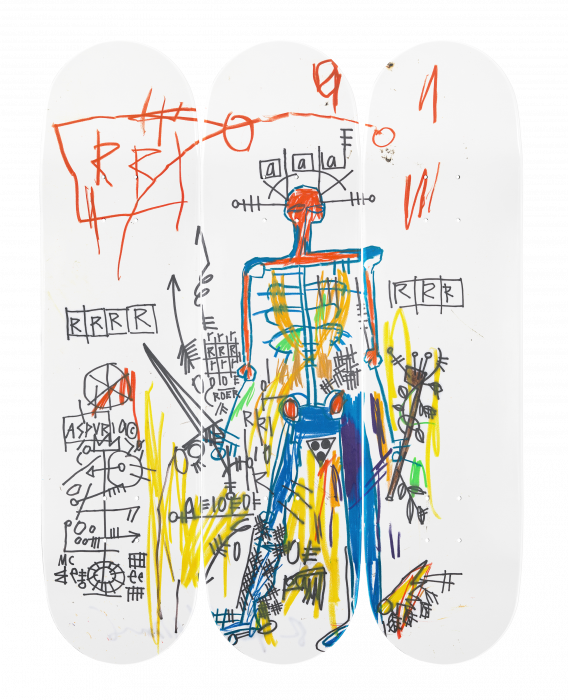 Robot Skateboard - Jean Michel Basquiat Robot (568x700), Png Download
