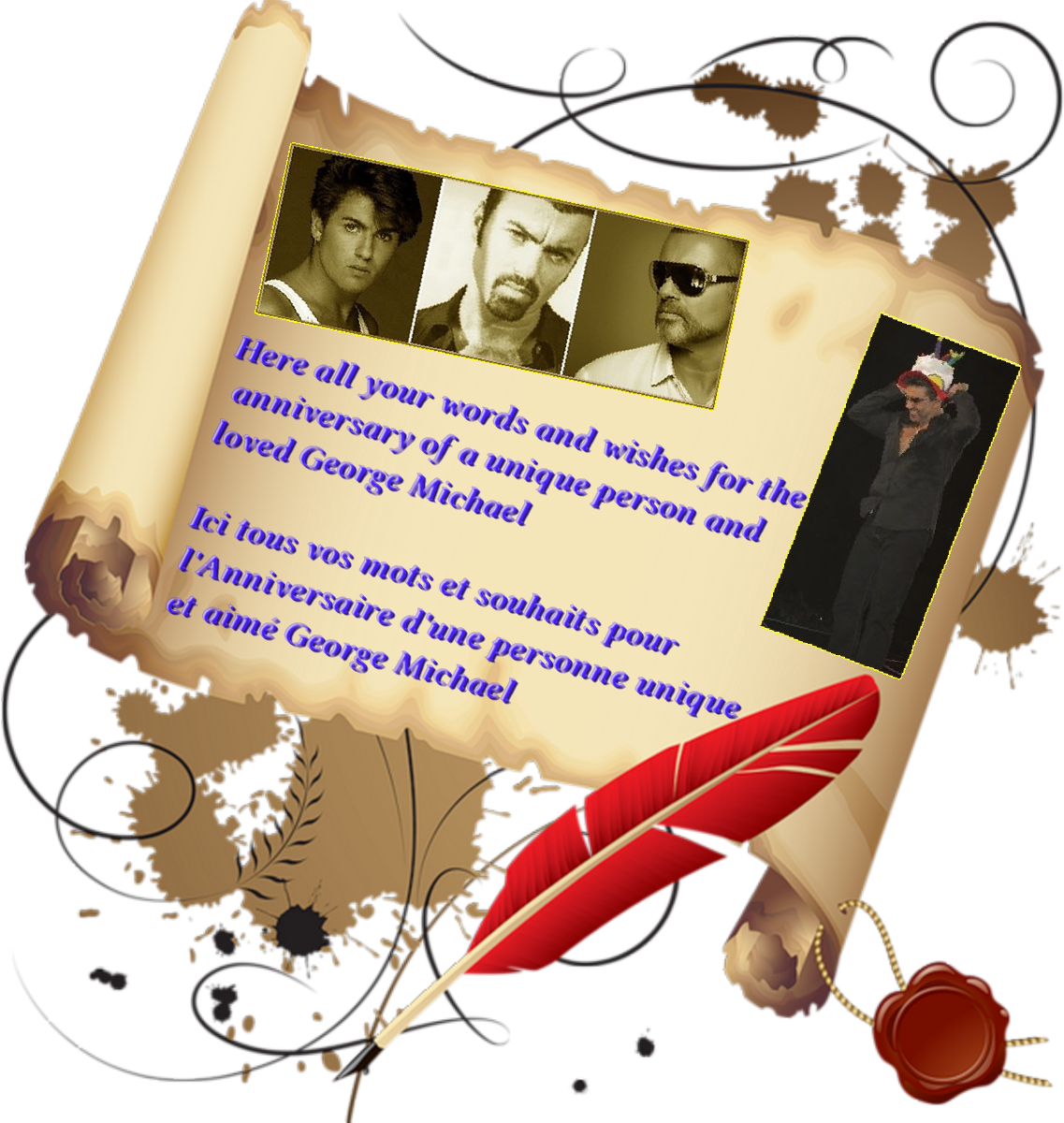 George Michael Happy Birthday - Poeme Sur L Enfance (1137x1200), Png Download