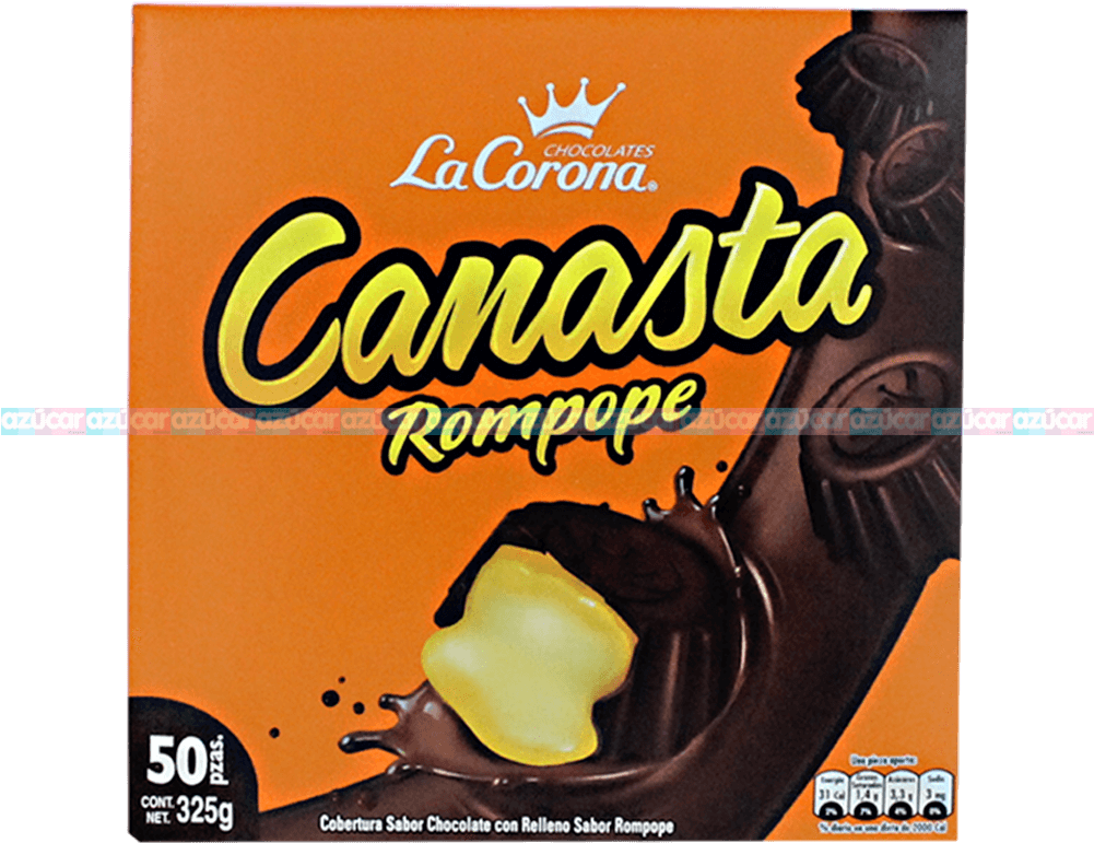 La Corona Canasta Relleno Rompope 24/50 La Corona - Chocolate Canasta Rompope (1000x1000), Png Download