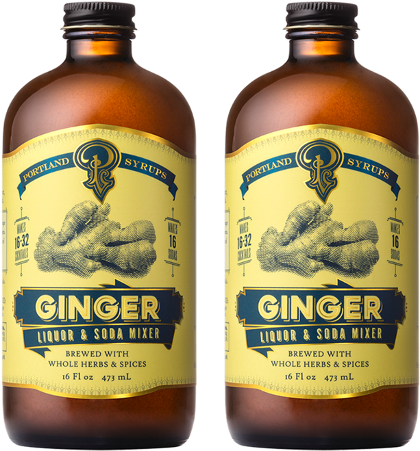 Authentic Ginger Syrup Mixer Two Pack (720x720), Png Download