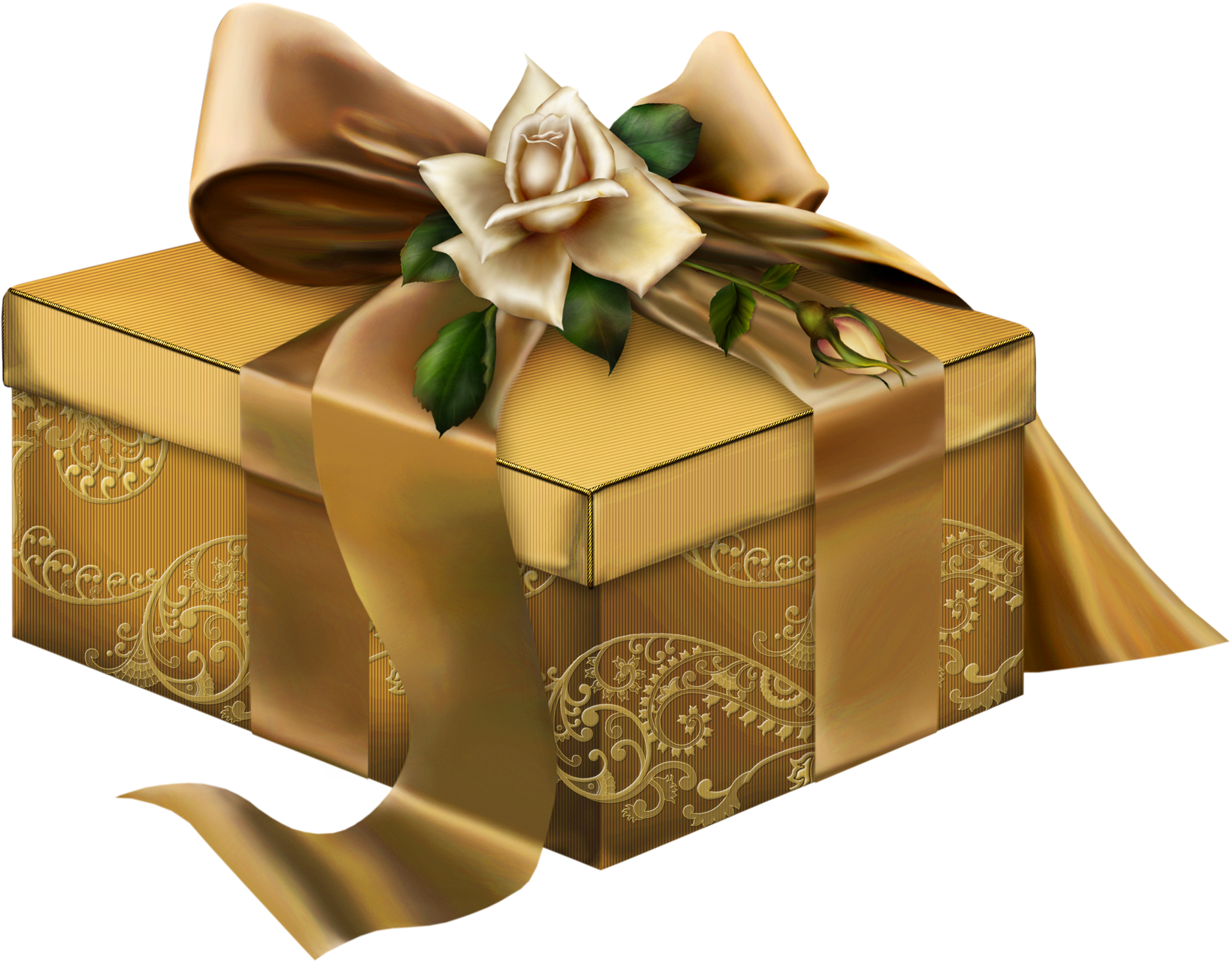 Brown Gift Clip Art (1900x1490), Png Download