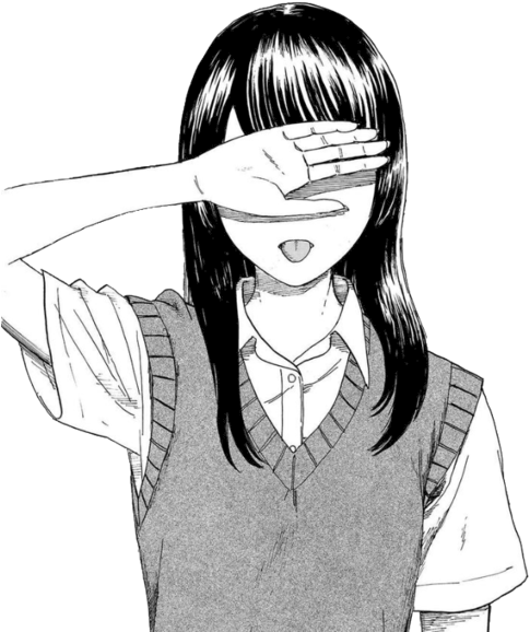 Anime Girl Cartoon Monochrome Aesthetic Png Anime Girl - Boku Wa Mari No Naka Manga Cover (500x633), Png Download