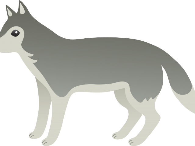 Gray Wolf Clipart Wolf Silhouette - Transparent Wolf Clipart (640x480), Png Download