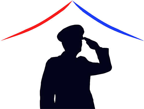 Begin Again Transitional Services For Veterans - Vet Salute Silhouette (614x614), Png Download