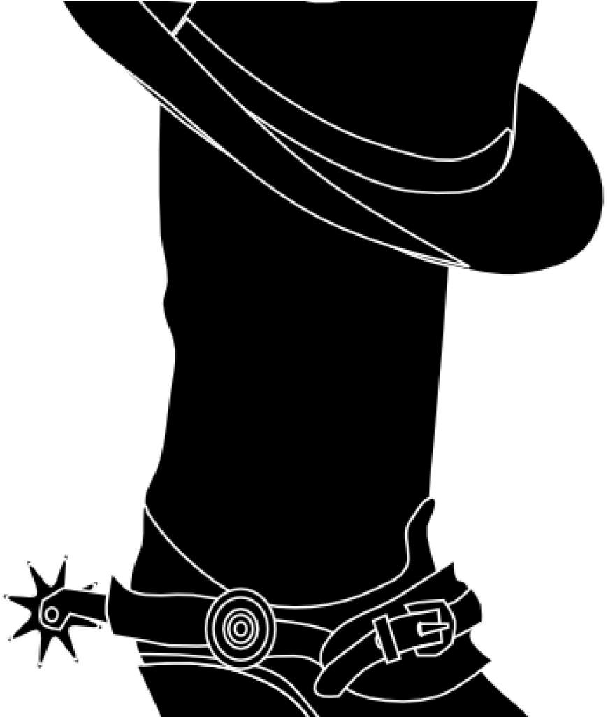 Cowboy Boots Clipart Free Cowboy Cowgirl Silhouette (1024x1024), Png Download