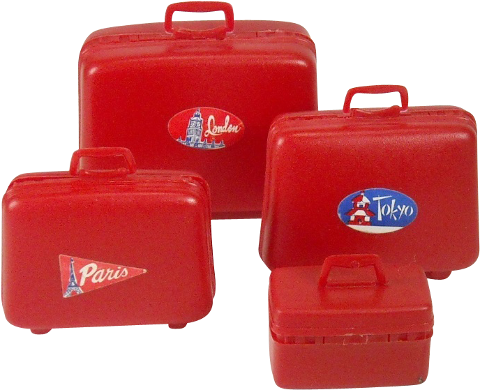 vintage red samsonite luggage