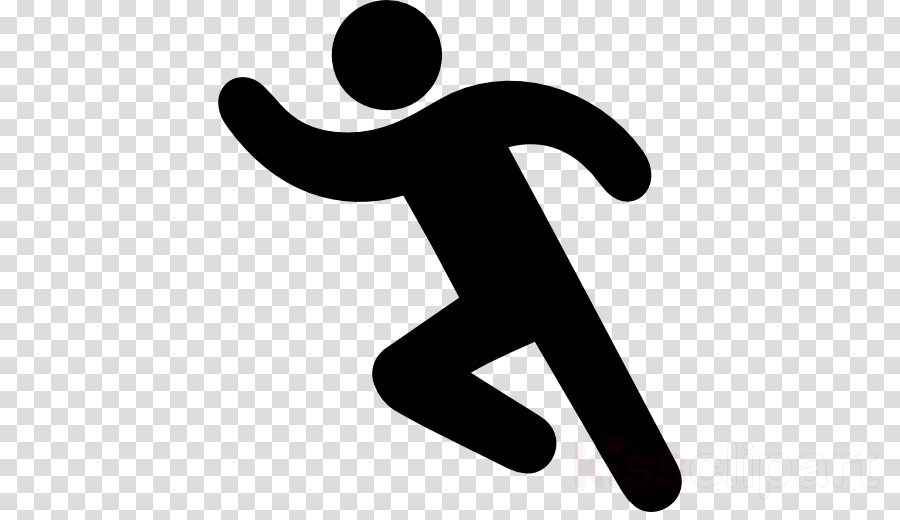 Running Man Silhouette Clipart Silhouette Clip Art (900x520), Png Download