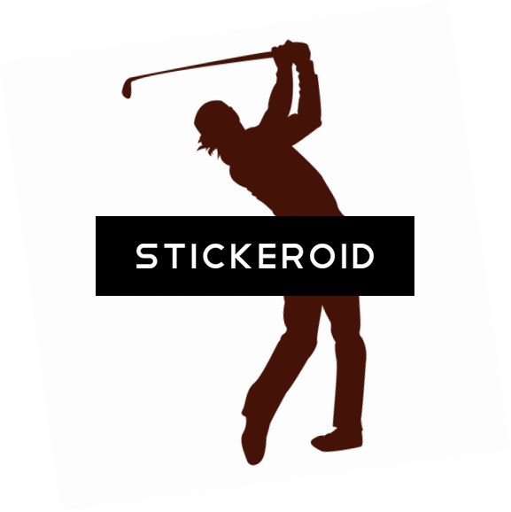 Golf Player Silhouette (577x578), Png Download