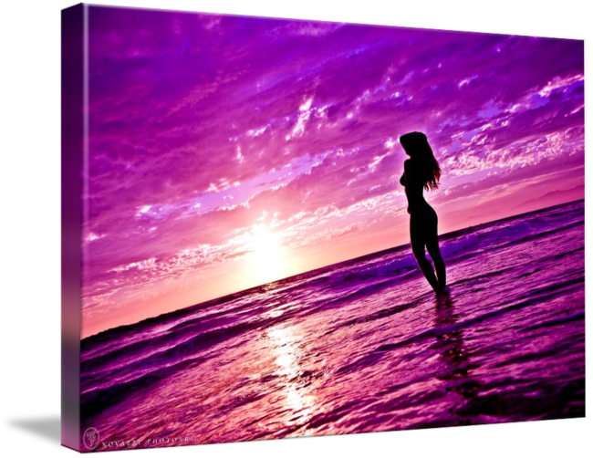 Woman Purple Silhouette W (650x502), Png Download