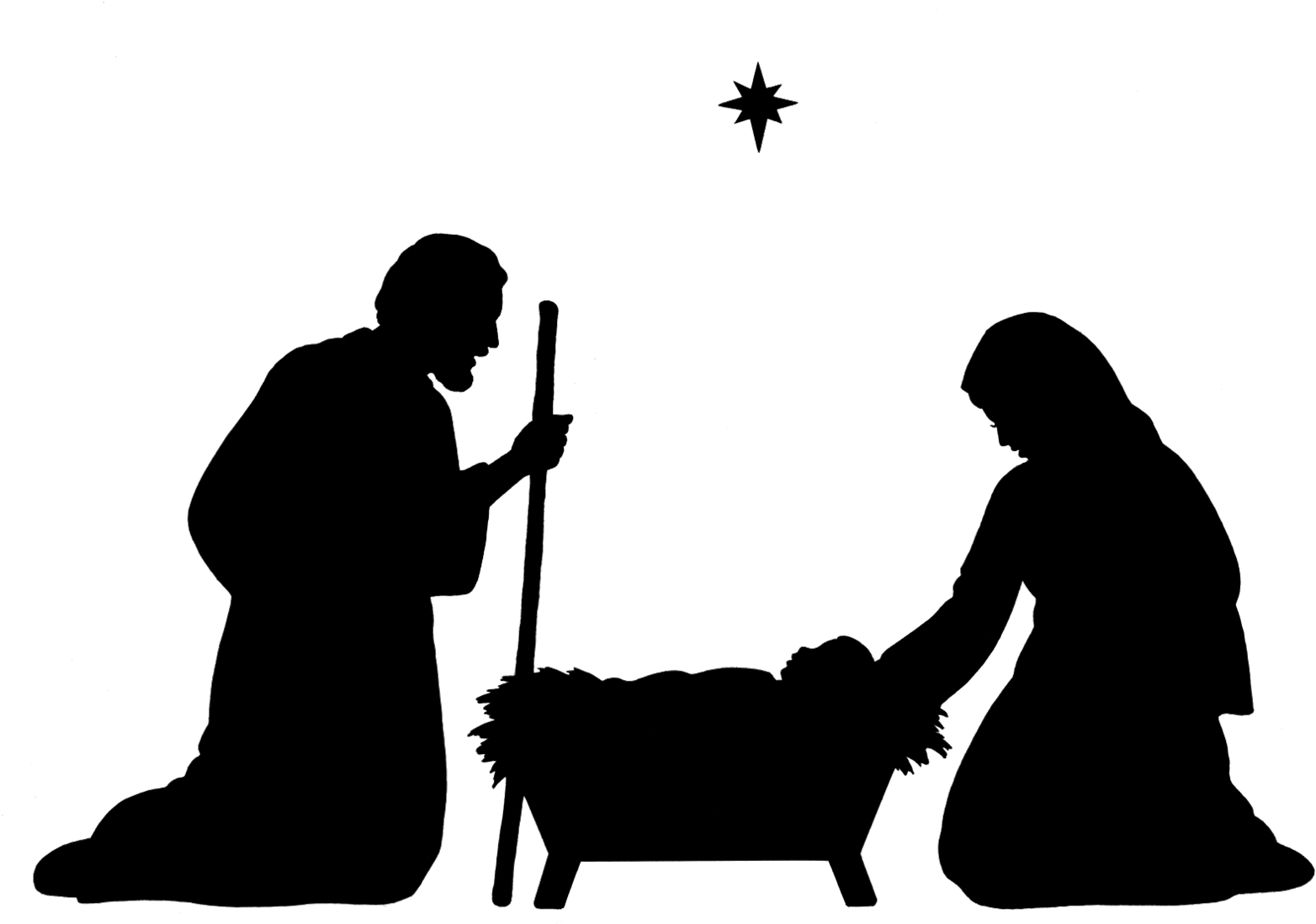 Instructional Technology News - Christmas Nativity Silhouettes (1584x1136), Png Download
