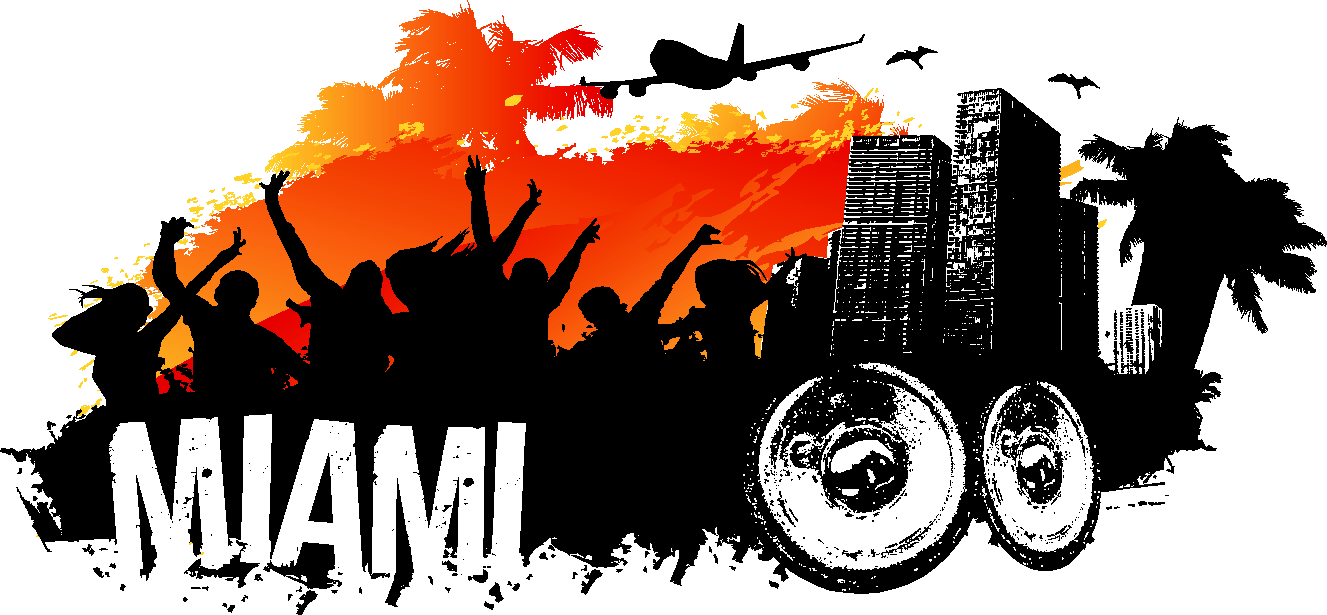 Every Year Since 2001, Miami Beach Has Hosted The Super-popular - Vector Graphics (1327x615), Png Download