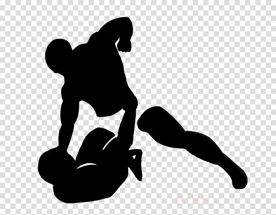 Download Mixed Martial Arts Silhouette Clipart Mixed - Мма Силуэт (900x700), Png Download
