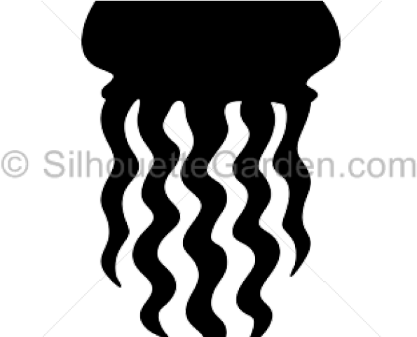 Jellyfish Silhouette Clip Art (640x480), Png Download